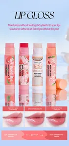Detailed view of color-changing lip balm effect and temperature-sensitive shades
