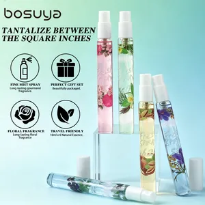 Λεπτομερής προβολή των φιαλών αρώματος Bosuya 10ml ταξιδιού με φυσικά εκχυλίσματα λουλουδιών