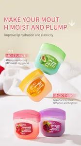 ADMD 4er-Set Feuchtigkeits-Lippenbalsam mit Avocado Mango Cranberry und Traube je 7g