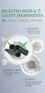 Detaillierte Ansicht von Bambuskohle, Glycerin und Kaolinit Inhaltsstoffen für Maskenstick