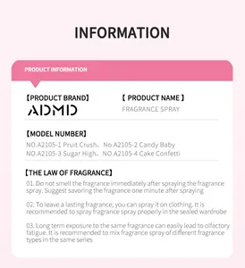 Informations détaillées et conseils d'utilisation du spray parfumé ADMD de luxe