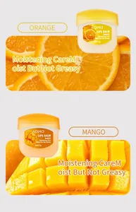 Nahaufnahme von ADMD Orangen- und Mango-Lippenpflege für feuchtigkeitsspendende Lippen
