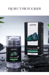 Detaillierte Ansicht des ADMD Holzkohle-Tonmaskenstifts 40g mit der Originalverpackung