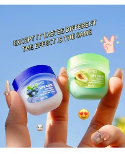 Vista detallada de las mascarillas labiales ADMD con aroma a frutas para hidratación.