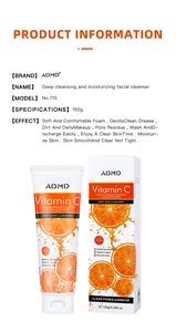Limpiador facial ADMD con vitamina C para limpieza profunda e hidratación de la piel