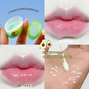 Set de mascarilla labial hidratante de aguacate ADMD con efectos antes y después