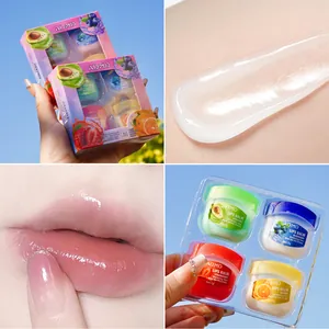 Set de 4 mascarillas labiales con extracto de frutas ADMD para hidratar los labios