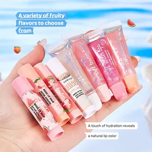 BOSUYA fruity lip balm and lip gloss set for moisturizing and hydration