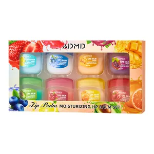 8-teiliges ADMD feuchtigkeitsspendendes Lippenbalsam-Geschenkset mit verschiedenen Fruchtaromen