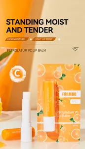 Vue détaillée du baume à lèvres hydratant FORMBO Vitamine C avec emballage orange.