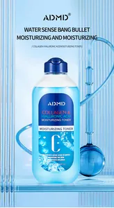 Detailed view of ADMD collagen and hyaluronic acid moisturizing toner in blue bottle