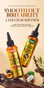 Vista dettagliata degli oli per capelli FORMBO al cocco e palma per capelli lisci e sani
