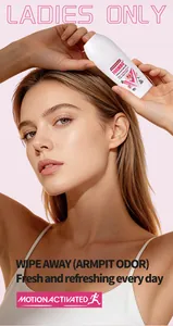 Close-up detail of FORMBO women's antiperspirant with fresh white tea rose scent label
