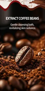 Macro view of premium roasted coffee beans and fine grounds for natural skin radiance