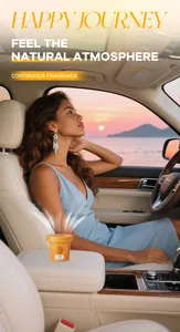 Désodorisant de voiture longue durée en pot orange pour une ambiance fraîche et agréable