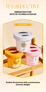Lot de désodorisants d'aromathérapie pour voiture en forme de coupe de glace parfumée