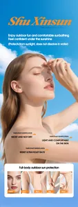 Détail crème solaire corps complet, formule non grasse et hydratante pour l'extérieur.