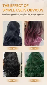 Comparaison détaillée avant et après des effets du bâton de coloration temporaire pour cheveux.