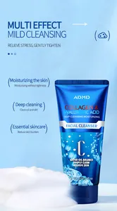 Detalle del limpiador facial ADMD con colágeno y ácido hialurónico hidratante profundo