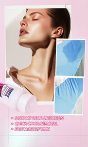 Detailed comparison showing effective sweat reduction and absorption with FORMBO deodorant