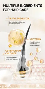 Détail des ingrédients du bâton de coiffage pour des cheveux sains et bien hydratés.