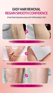 Confronto tra i risultati della mousse depilatoria su ascelle, zona bikini e gambe.