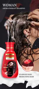 Vista dettagliata del flacone di shampoo per aromaterapia e schiuma per la pulizia