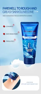 Limpiador facial con colágeno y ácido hialurónico, tubo de 180ml con textura de loción.