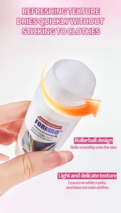 Close-up of FORMBO rollerball antiperspirant showing smooth and refreshing texture.