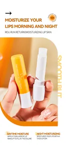 Détail du baume à lèvres hydratant au VC pour le soin complet de jour et de nuit.