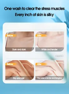 Detail view showing skin whitening and moisturizing effect before and after usage