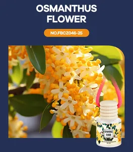 Gros plan du flacon suspendu d'aromathérapie FORMBO fleur d'osmanthus, capacité 8ml