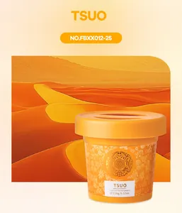 Vue détaillée du pot de parfum d'aromathérapie pour voiture TSUO, parfum durable 158g
