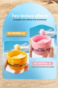 Two texture effects of FORMBO body butter for smoothing and radiant skin details