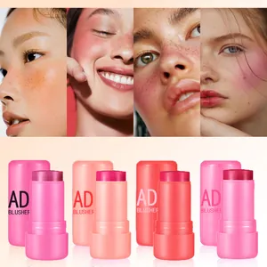 ADMD Water Jelly Tint Stick Lip and Cheek Stain Bouncy Texture Cooling Hydrating Blush Stick For Women Natural Face Makeup