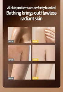 Close-up of skin texture improvement showing visible before and after bathing results