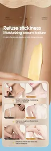 Detailed comparison showing moisturizing body cream results on neck and back skin