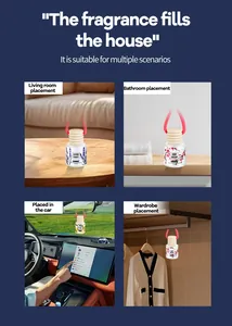Flacons désodorisants suspendus utilisés dans la voiture, le salon, la salle de bain et l'armoire.