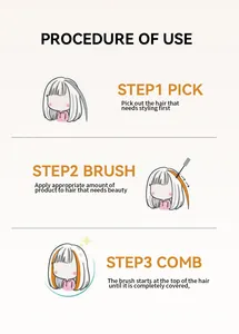 Guide étape par étape pour utiliser le bâton de coiffage et teinture temporaire.