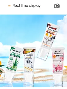 Vue détaillée des tubes de crème solaire FORMBO SPF 50+ aux extraits botaniques