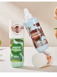 Professionelle Makroansicht von FORMBO Körperlotionen mit Avocado und Kokosduft