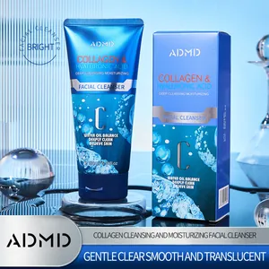 Limpiador Facial ADMD con Colágeno y Ácido Hialurónico Limpieza Profunda de Poros Hidratante Control de Aceite para Cuidado de la Piel Diario Unisex