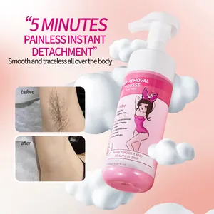 Mousse depilatoria delicata da 150 ml per risultati indolori con confronto prima e dopo