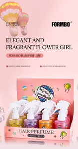 Détail du coffret de parfum pour cheveux FORMBO dans une boîte de présentation rose