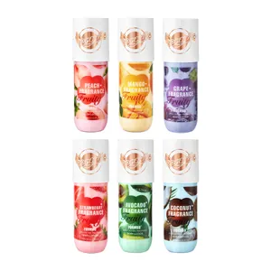 FORMBO 6er-Set Fruchtige Bodylotions mit Pfirsich Mango Traube und Kokosduft
