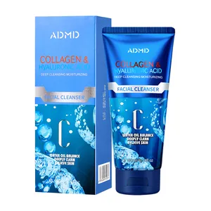 Limpiador facial con colágeno y ácido hialurónico para limpieza profunda de poros