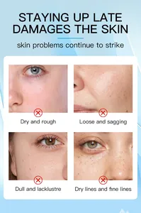 Detailed view of skin issues like fine lines and dryness caused by sleep deprivation