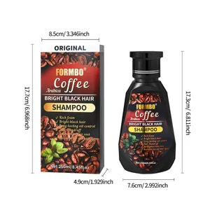 FORMBO Arabica coffee shampoo 250ml for bright black hair with packaging and dimensions
