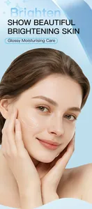 Close-up of face cream being applied to skin for brightening and moisturizing effect