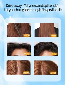 Confronto dell'efficacia della cura dei capelli con risultati prima e dopo per capelli lisci